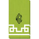 Moss Green Greek Key Caspari Guest Towels Image 2 of 3